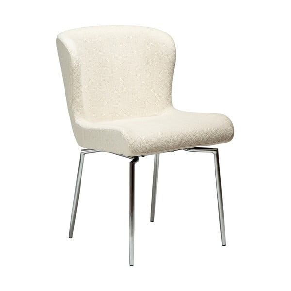 Krémovobiela čalúnená jedálenská stolička Glam – DAN-FORM Denmark