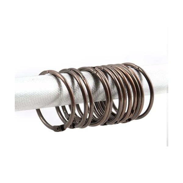 Krúžky k sprchovému závesu v súprave 12 ks v medenej farbe Ringo Small – Spirella-image-1