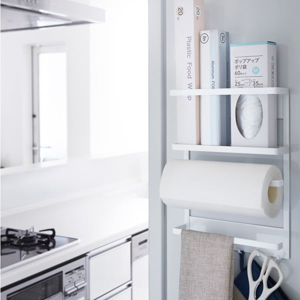 Veľký biely magnetický držiak do kuchyne YAMAZAKI Tower Magnetic Side Rack-image-4