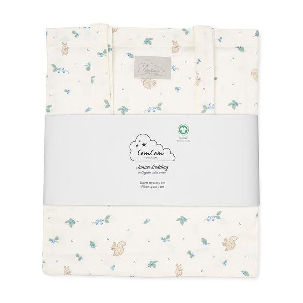 Krémovobiela detská obliečka do postieľky z bio bavlny 100x140 cm Blueberries – Cam Cam Copenhagen-image-4