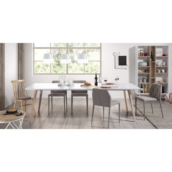 Rozkladací jedálenský stôl s prídavnou doskou 90x140 cm Eunice – Kave Home-image-2