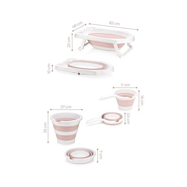 Bielo-ružová vanička 48x82 cm - Foutastic-image-1