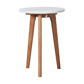 Odkladací stolík s doskou v dekore kameňa Zuiver, Ø 32 cm