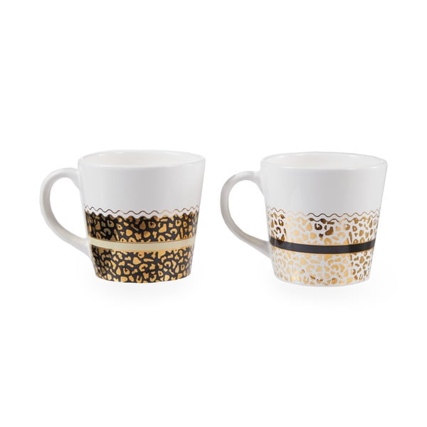 Hrnčeky z kameniny v bielo-zlatej farbe v súprave 2 ks 300 ml London – Premier Housewares-image-2