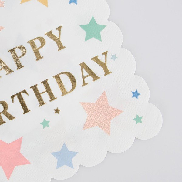 Papierové obrúsky v súprave 16 ks Happy Birthday – Meri Meri-image-1