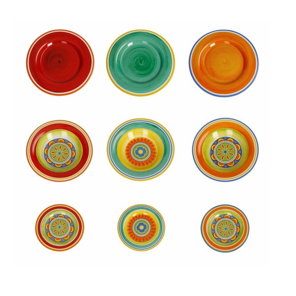 18-dielna súprava porcelánových tanierov Brandani Mediterranea