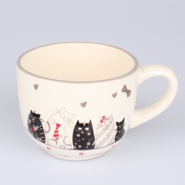 Keramický hrnček Dakls Cats, 530 ml