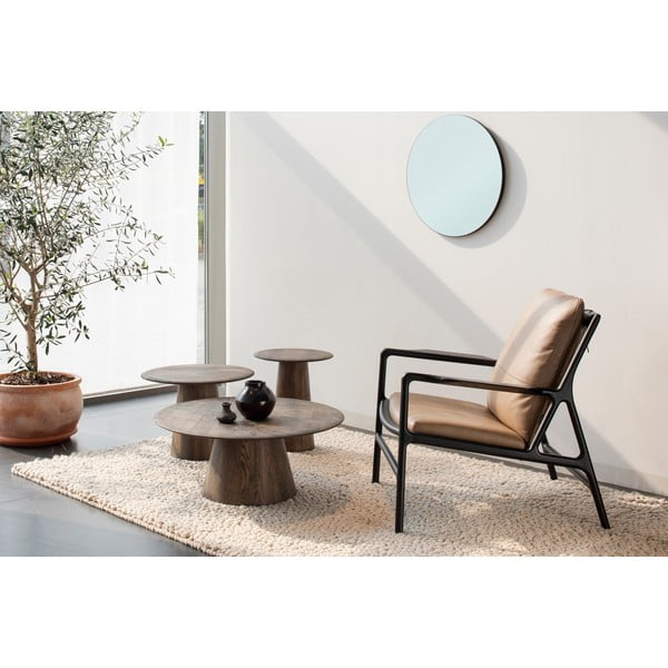 Okrúhly odkladací stolík z dubového dreva ø 40 cm Mushroom – Gazzda-image-1