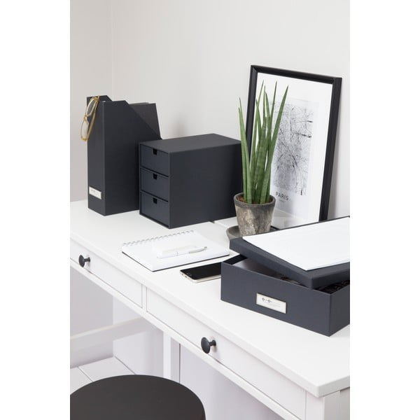 Tmavosivý zásuvkový box s 3 zásuvkami Bigso Box of Sweden Ingrid-image-1