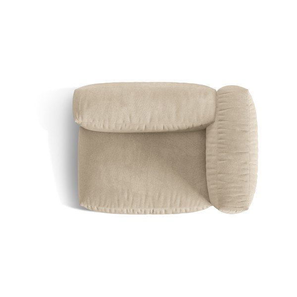 Béžový zamatový modul pohovky (pravý roh) Martina – Micadoni -image-3