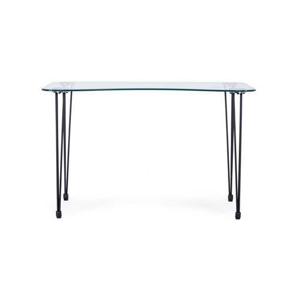 Pracovný stôl so sklenenou doskou 60x120 cm Rondo – Bizzotto-image-3