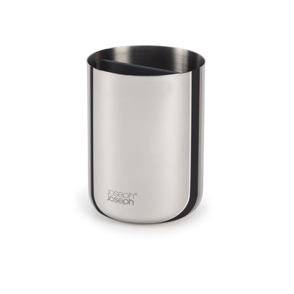 Téglik na zubné kefky z nehrdzavejúcej ocele v lesklo striebornej farbe EasyStore Luxe – Joseph Joseph-image-4