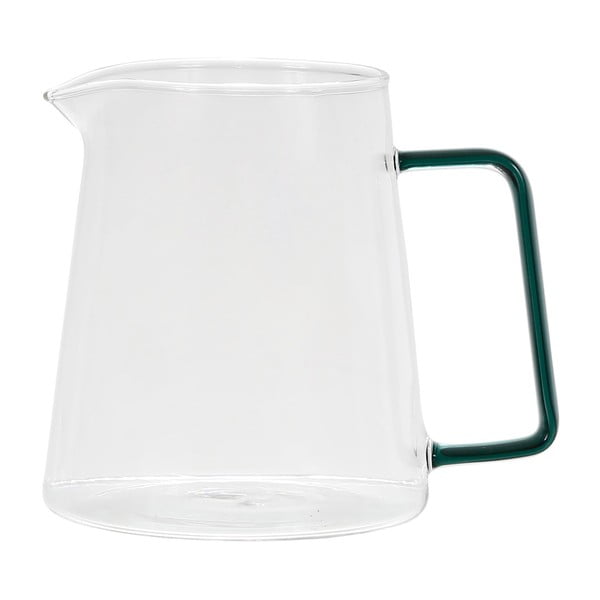 Sklenená kanvička na mlieko v petrolejovomodrej farbe 540 ml Dilacia - Sema