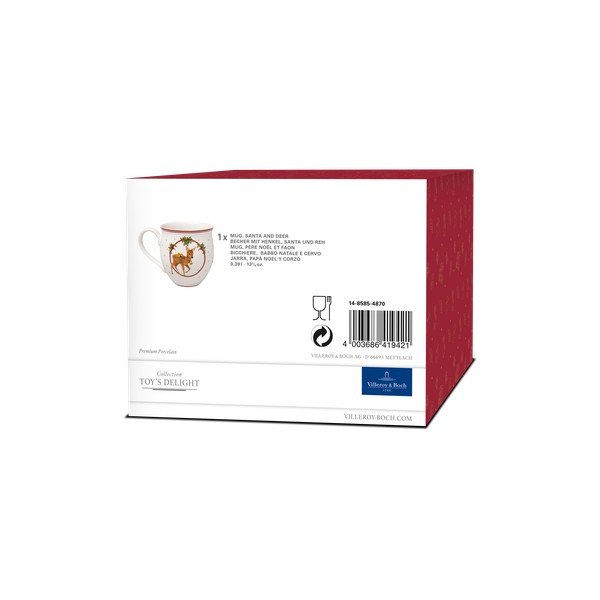 Biely porcelánový hrnček s vianočným motívom Villeroy & Boch Santa a jeleň-image-4