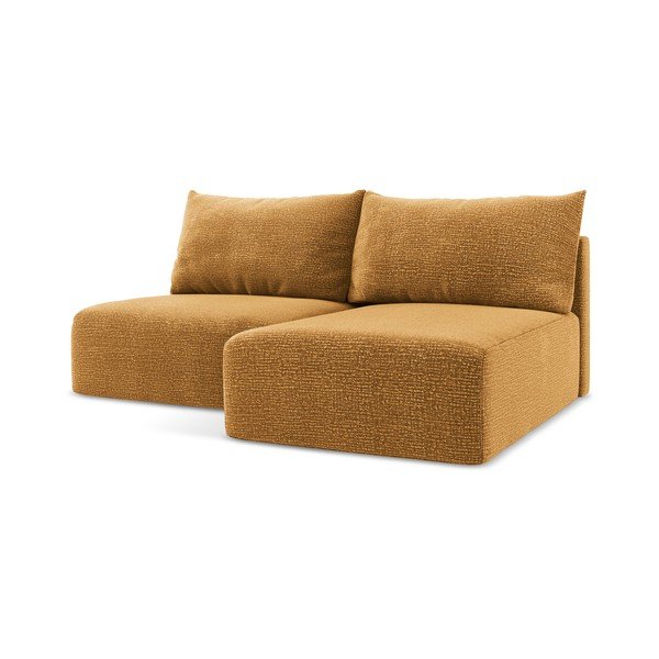 Oranžová rozkladacia/s úložným priestorom rohová pohovka (pravý roh) Kalena – Makamii-image-2