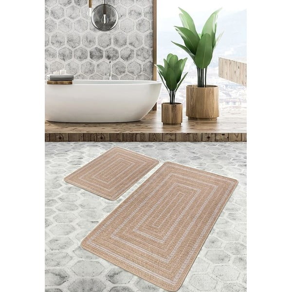 Hnedé kúpeľňové predložky v súprave 2 ks 60x100 cm – Mila Home-image-4