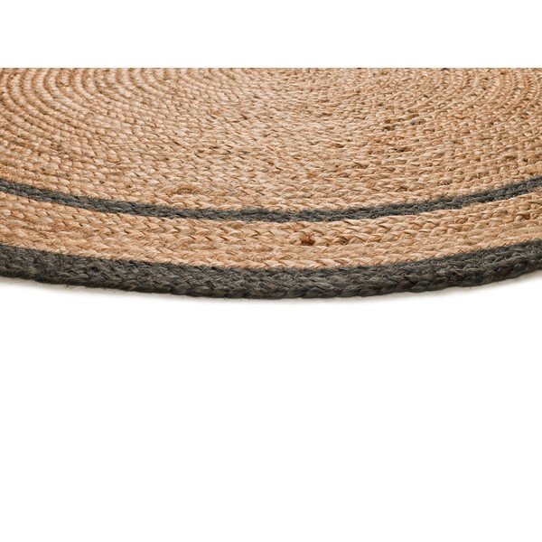 Sivo-prírodnej farbe okrúhly koberec ø 120 cm Mahon – Universal-image-3