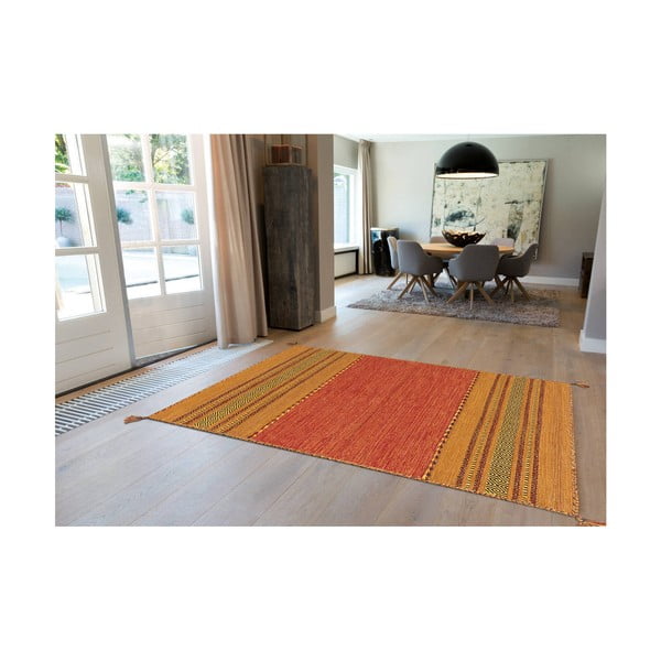 Ručne vyrábaný bavlnený koberec Arte Espina Navarro 2918 Terra, 80 × 150 cm