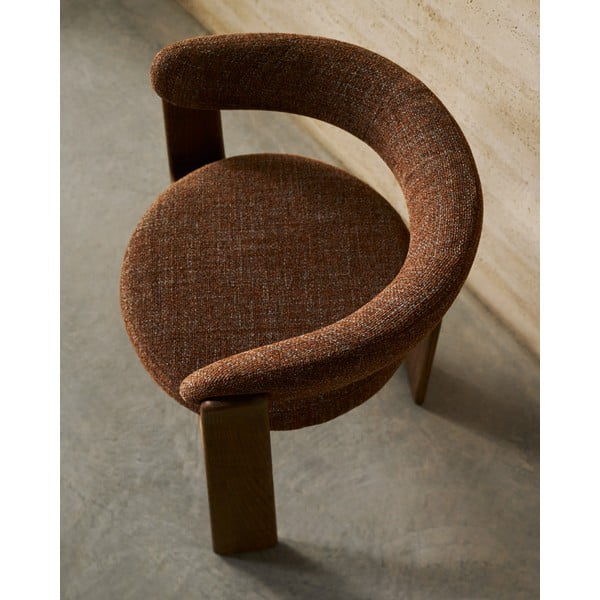 Hnedé jedálenské kreslo s podrúčkami z jaseňového dreva Granite – Kave Home-image-2