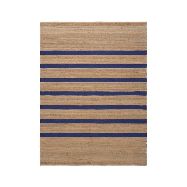 Modrý/v prírodnej farbe ručne tkaný koberec s prímesou juty 160x230 cm Otti – Jotex