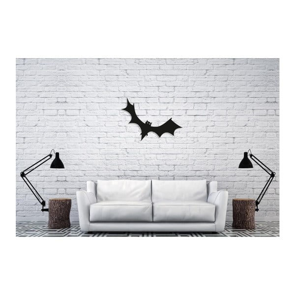 Čierna nástenná dekorácia Oyo Concept Bat, 35 × 50 cm