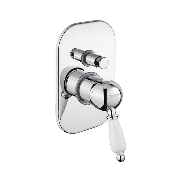 Podomietková sprchová batéria v striebornej farbe (2 výstupy) Kirké White – Sapho