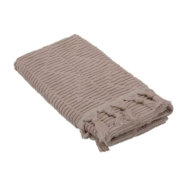 Béžový bavlnený uterák Bella Maison Tassel, 30 × 50 cm