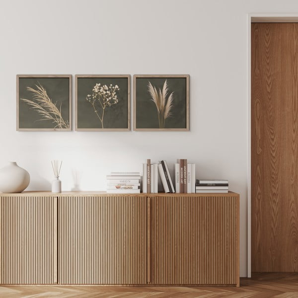 Obrazy v súprave 3 ks 30x30 cm Pampas – Styler-image-2