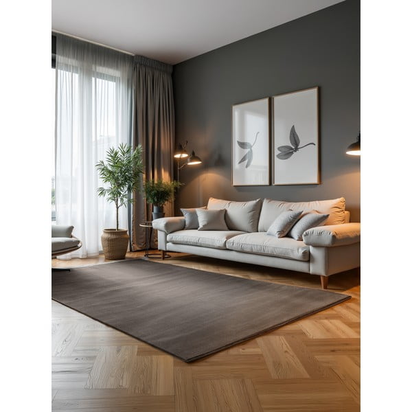 Antracitovo-krémový koberec 120x170 cm Perles Dolomite – Elle Decoration-image-1