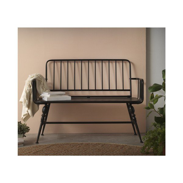 Čierna kovová lavica Geese Gap-image-3