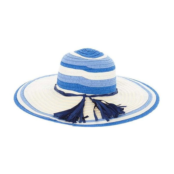 Slamený klobúk Blue Stripes