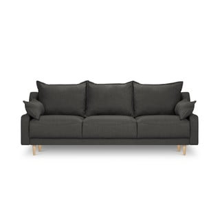 Tmavosivá rozkladacia pohovka s úložným priestorom Mazzini Sofas Freesia