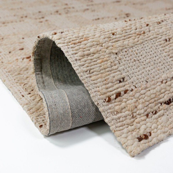 Ručne tkaný koberec s prímesou vlny v prírodnej farbe 140x200 cm Rova Blend – Flair Rugs-image-4