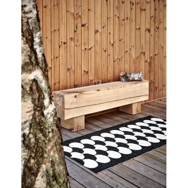 Čierno-krémový vnútorný a vonkajší behúň 70x150 cm Poppy Black Vanilla – Pappelina-image-3