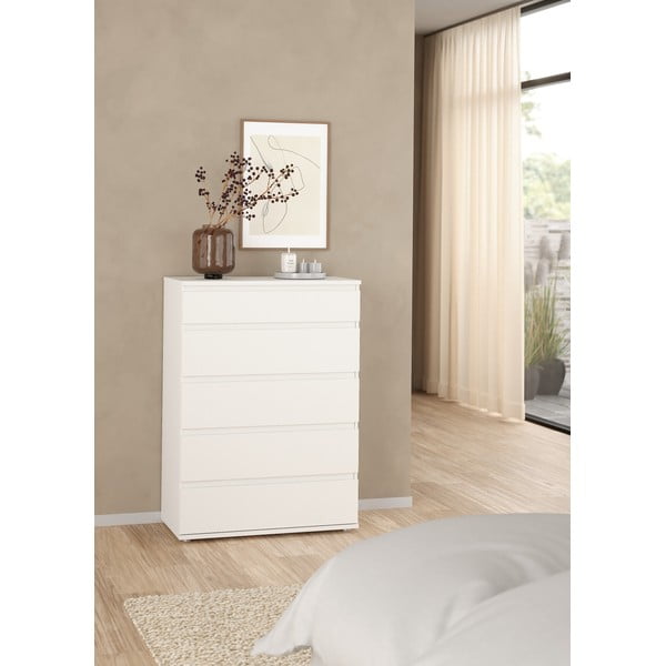 Biela vysoká komoda 77x107 cm Nova – Tvilum-image-1