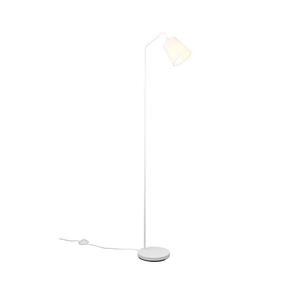 Biela stojacia lampa s textilným tienidlom (výška 148 cm) Buddy – Reality-image-1