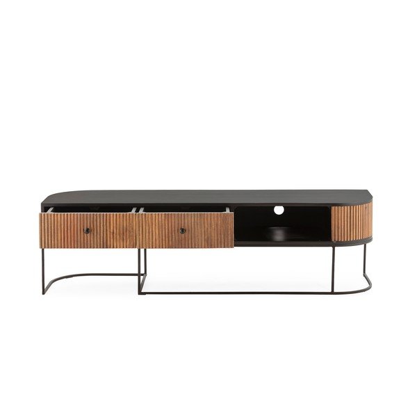 TV stolík z mangového dreva v prírodnej farbe 160x45x40 cm Curve – MOME-image-4