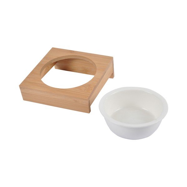 Bambusová miska s podstavcom pre psa ø 12 cm – Love Story-image-1