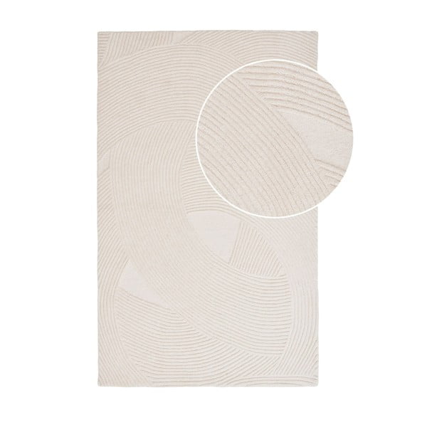 Krémový ručne tkaný vlnený koberec 160x230 cm Pune – House Nordic