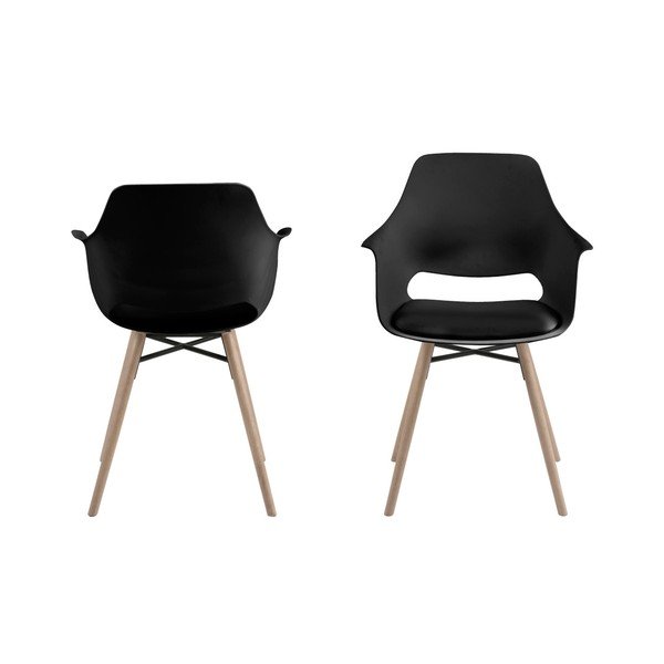 Sada 2 čiernych jedálenských stoličiek Actona Ramona Dining Set-image-2