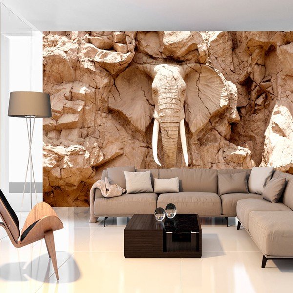 Veľkoformátová tapeta Artgeist Stone Elephant, 200 x 140 cm-image-1