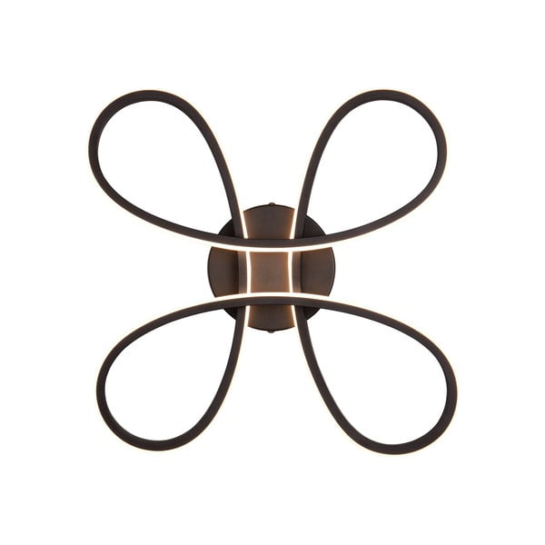 Čierne LED stropné svietidlo 40x40 cm Fly – Trio-image-1