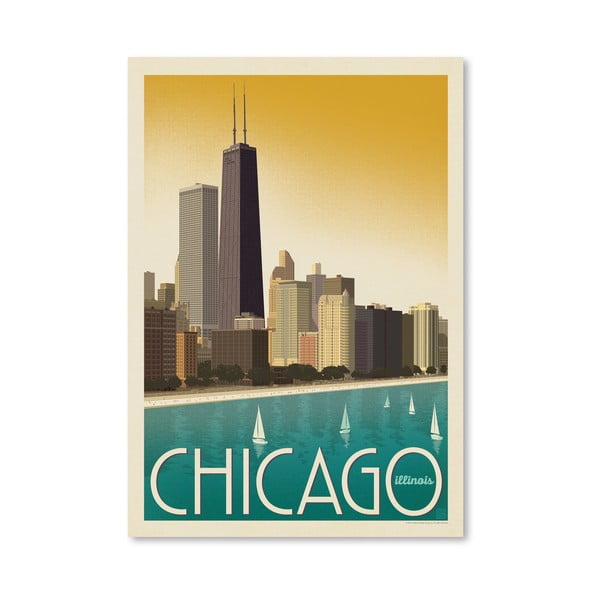 Plagát Americanflat Chicago Sky, 42 x 30 cm