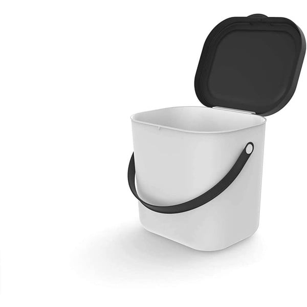 Biela nádoba na kompostovateľný odpad 6 l Albula - Rotho-image-2