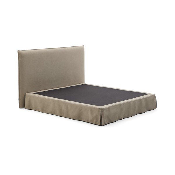 Taupe čalúnená dvojlôžková posteľ 180x200 cm Jaira – Kave Home