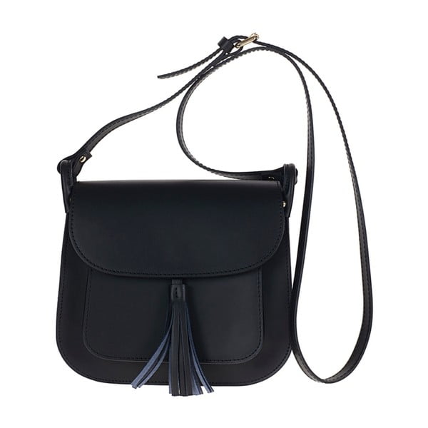 Čierna kožená kabelka Giulia Bags Bessie
