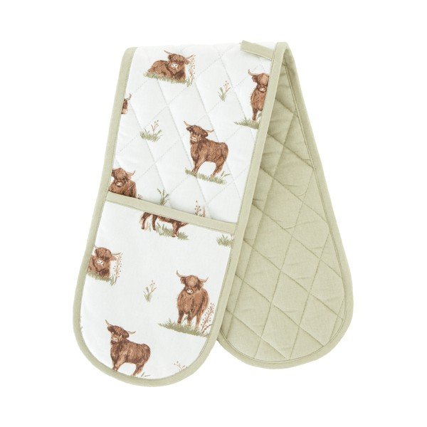 Bavlnená dvojitá kuchynská chňapka Angus Highland Cow – Catherine Lansfield