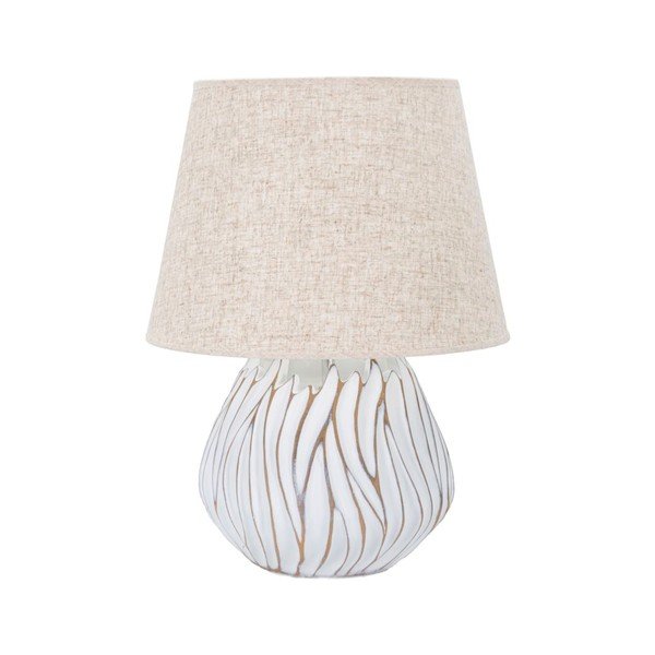 Béžová stolová lampa s textilným tienidlom (výška  48 cm) Honduras – Mauro Ferretti
