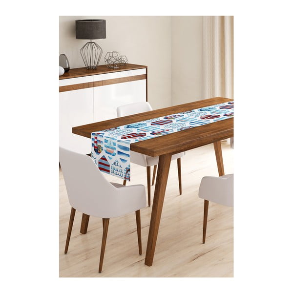 Behúň na stôl z mikrovlákna Minimalist Cushion Covers Navy Life, 45 × 145 cm