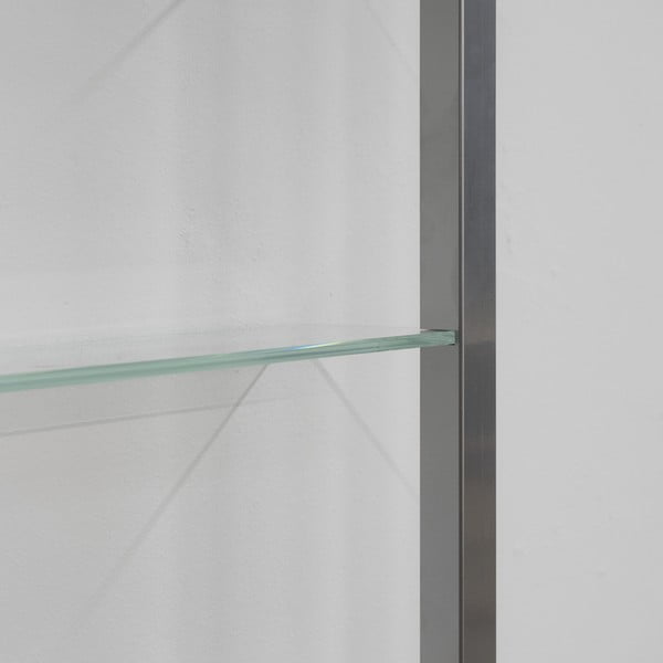 Poschodová kovová polica v striebornej farbe 46 cm Cubic – Spinder Design-image-1